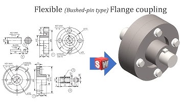 Flexible Flange Coupling using SOLIDWORKS | Parts and Assembly | SOLIDWORKS tutorials for beginners