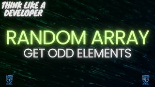 How Websites Filter Items In C  Get Odd Numbers From An Array