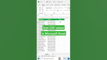 Best way to sum CSV values in Microsoft Excel #excelfunction #excelformulas #exceltipsandtricks