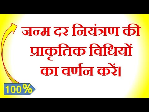 जन्म दर नियंत्रण की प्राकृतिक विधियों का वर्णन करें। Describe natural methods of birth rate control.