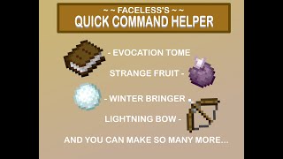 Faceless's QuickCommandHelper | Datapack Showcase