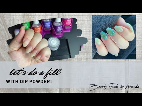 How to fill a dip powder nail - YouTube