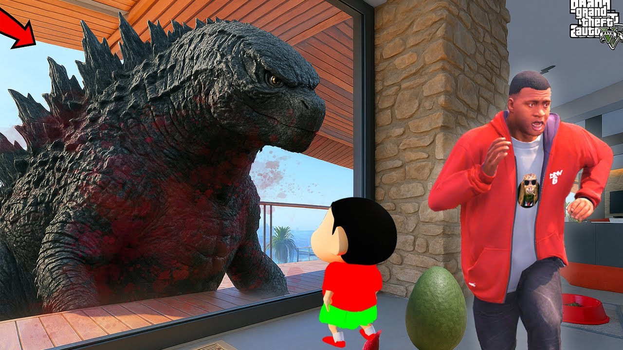 Franklin & Shinchan Survive the BIGGEST GODZILLA in GTA 5! 😱🔥