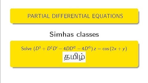 MA3351-TPDE NOV-DEC - QP CODE 70132 QUESTION NO.11aii - Homogeneous PDE