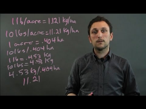 How to Convert Pounds Per Acre to Kilograms Per Hectare : Geometry, Algebra & More