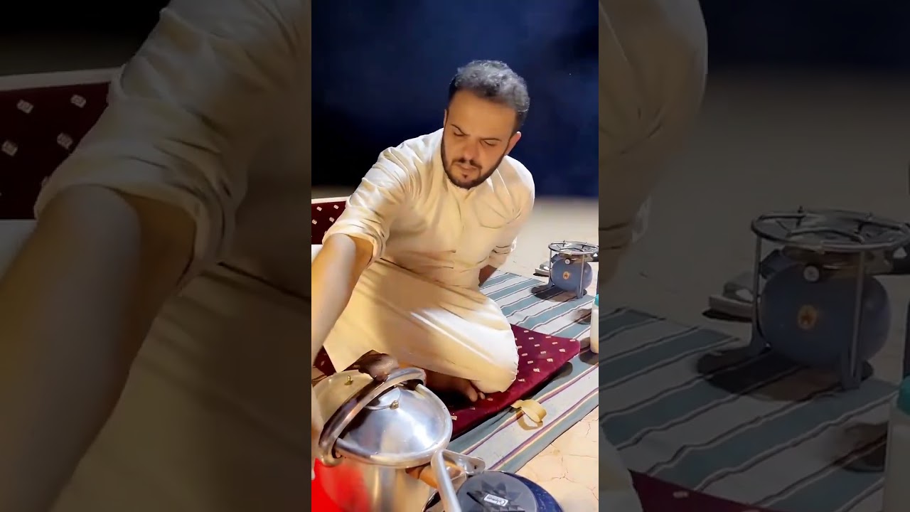 أغرب طريقة طبخ اللحم ( على الحجر وبقدر الضغط )