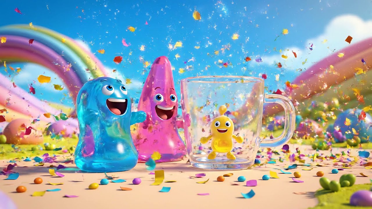 Fall Guys Jelly Runner Jumped Into a Giant Puddle | Kids Songs & Nursery Rhymes