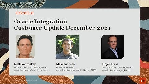Oracle Oracle Integration Update Webcast December 2021