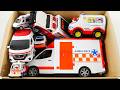 救急車のミニカーが走る！緊急車両出動 レッツゴー☆A miniature ambulance car! Emergency vehicle dispatch, let's go!