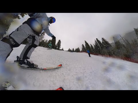 Skiing moguls with @snowboard_jesus and his kids