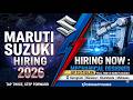 Maruti Suzuki Recruitment 2026 | Maruti Suzuki Hiring Selection Process #job #marutisuzuki #hiring 