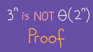 Prove 3^n is not Θ(2^n) - Big Theta Example