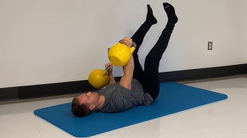Kettlebell Dead Bug Single-Arm Alternating Floor Press