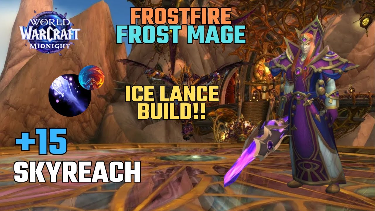 Skyreach +15 | Frostfire Frost Mage | Ice Lance build | Midnight Beta - Season 1 M+