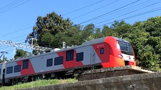 Спарка из 2-х электропоездов 'Ласточка'. Сочи / A pair of 2 electric trains 'Lastochka'. Sochi by sochi1030 235 views 4 months ago 41 seconds