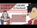 "I adopted a Baby" Prank on their Husband/Lover ; Haikyuu Text