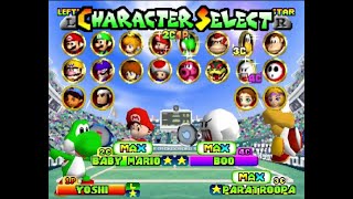 Mario Tennis 64 Doubles Exhibition - Yoshi and Baby Mario vs Para Troopa and Boo (MAX)