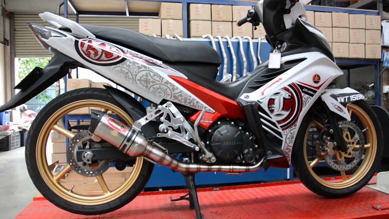 Ahm exhaust for yamaha Lc / jupiter YouTube