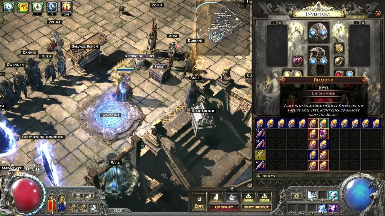 Prism of Belief 440 divine Gamble - POE 0.3