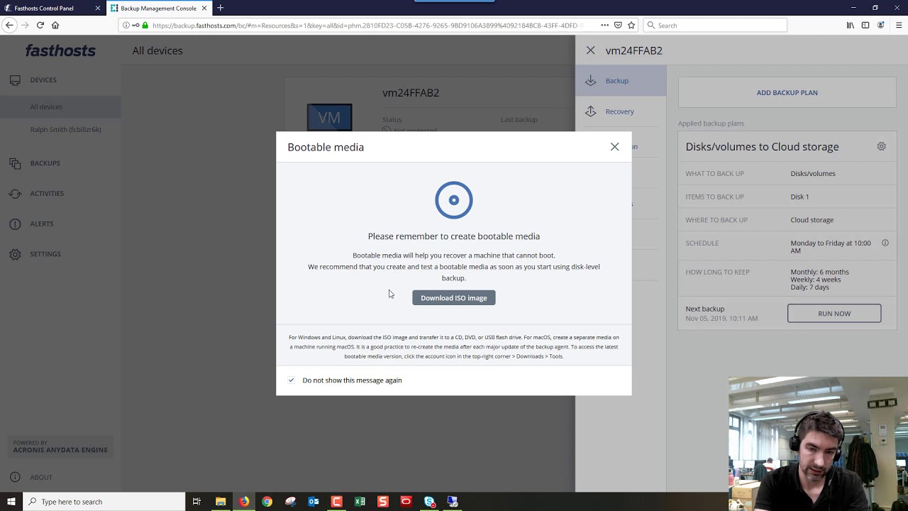 How to backup a server or workstation with Fasthosts Cloud Backup - YouTube