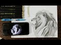 the lion || pencil shade drawing in|| new drawing pencil