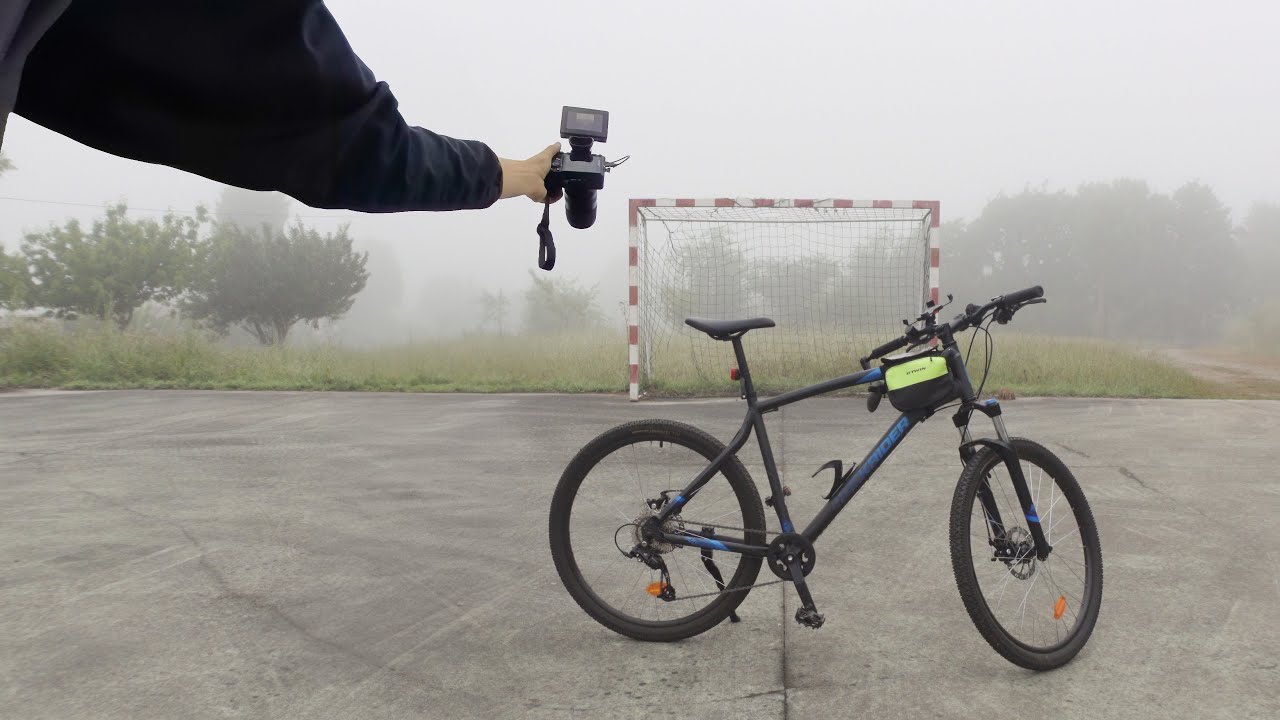 Bike photography on a foggy morning