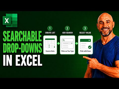 Create Searchable Drop-Down List in Excel | Dynamic & Auto-Updating!