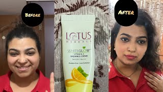 Sports Performance Lotus herbals white glow Vit C radiance cream review #lotusherbals #cosmeticreview