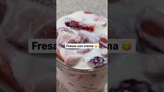 Fresas con crema receta completa en el canal