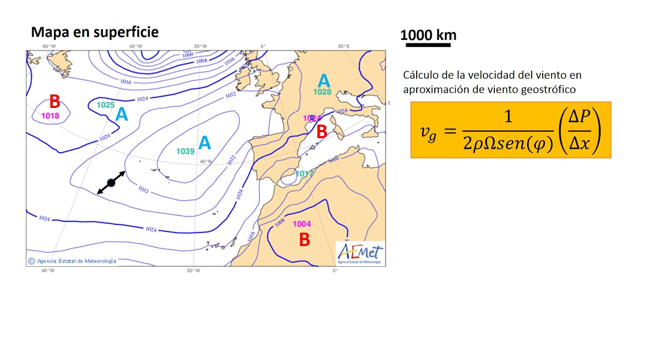 Mapa en superficie cálculo de la