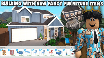 BUILDING my FIRST BLOXBURG HOUSE AFTER a WHILE with NEW FURNITURE STORE ITEMS...