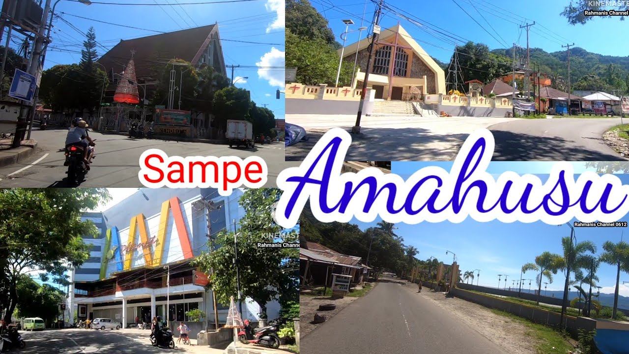 Ambon hari ini Suasana jalan  di depan gereja Rehobot Sampai di Negeri Amahusu.
