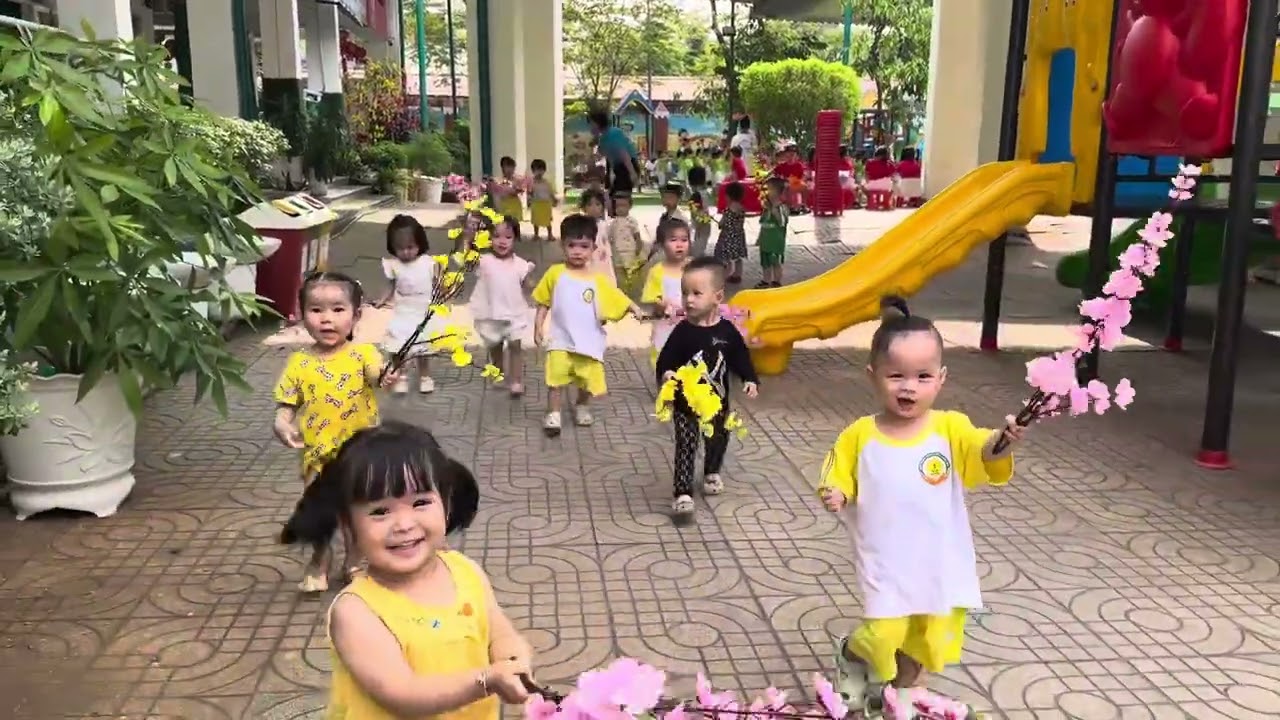 Các bé trường MN Hoa Hồng vui xuân 2026