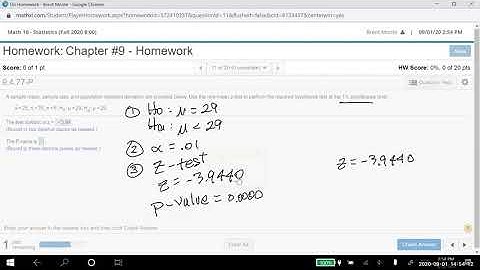 Math 10 - Sections 9.4-9.5 Using StatCrunch