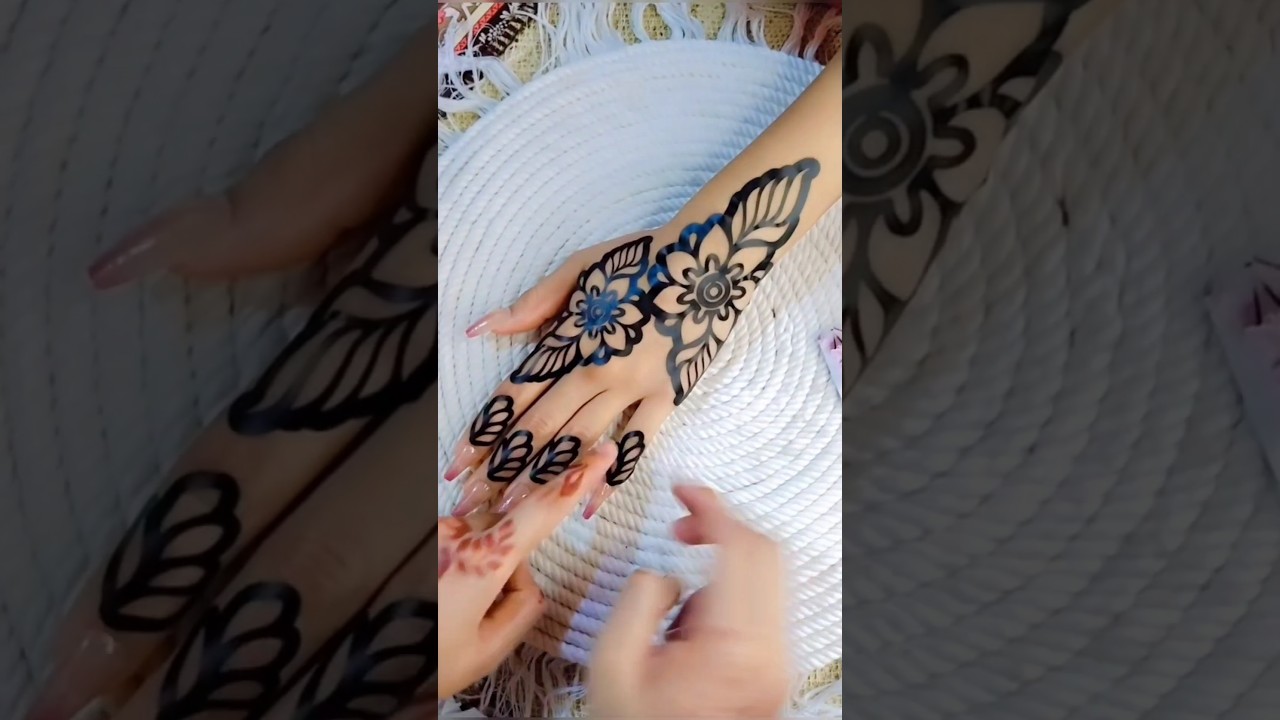 Beautiful sticker mehndi design #shorts