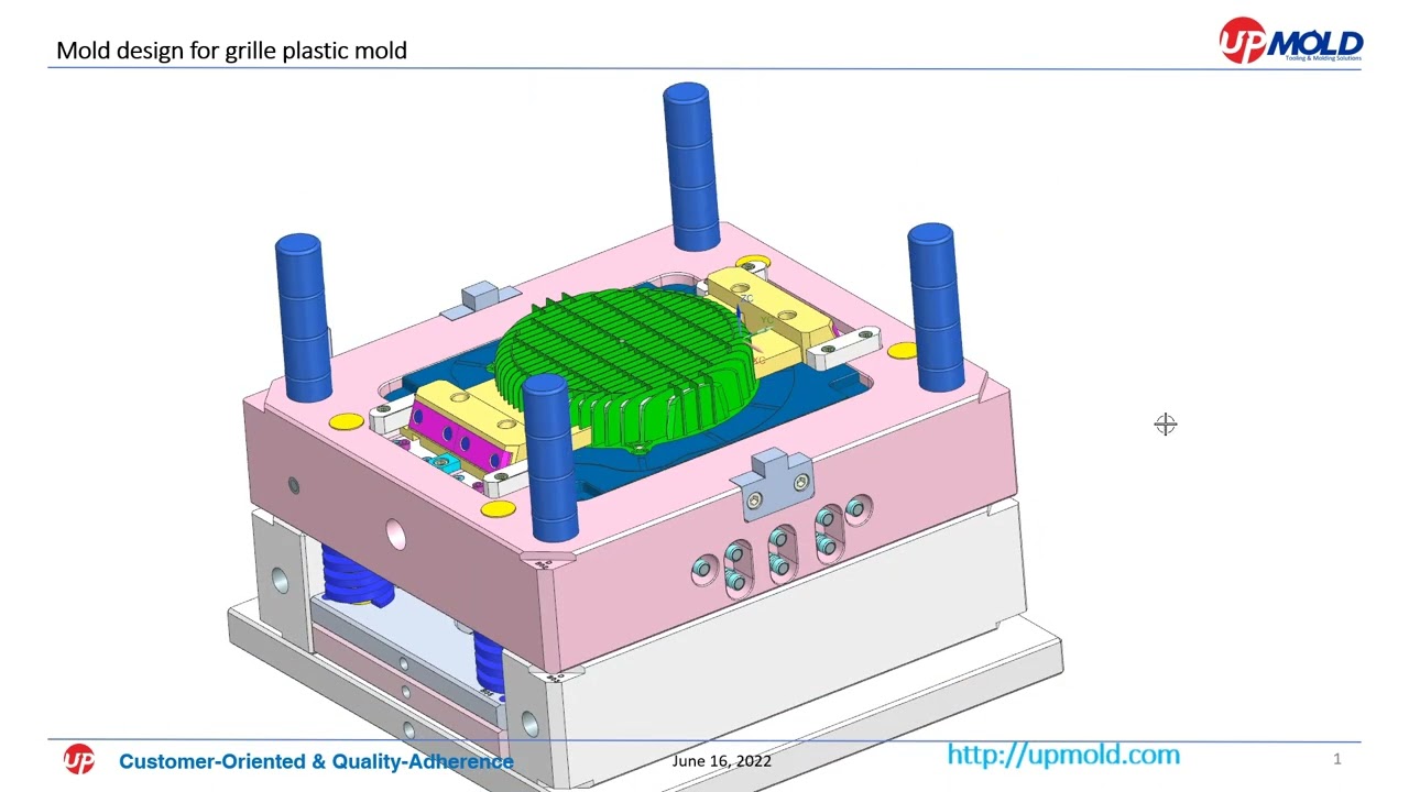 Industry grille plastic mold design for manufacturing at Upmold YouTube
