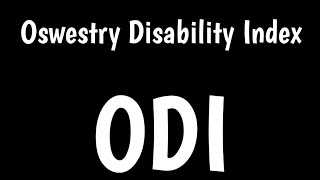 Oswestry Disability Index | Oswestry Low Back Pain Disability Questionnaire |