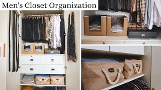 Men's Closet Organization - My Husband's Closet Tour