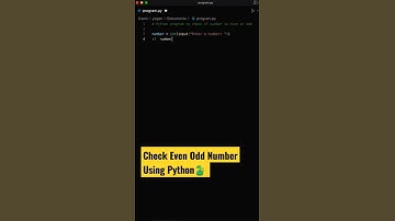 Python program to check number is even or odd #shorts #coding #programming
