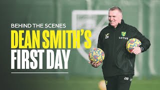 Media duties, meeting the staff, training | Behind the scenes of Dean Smith's first 24 hours