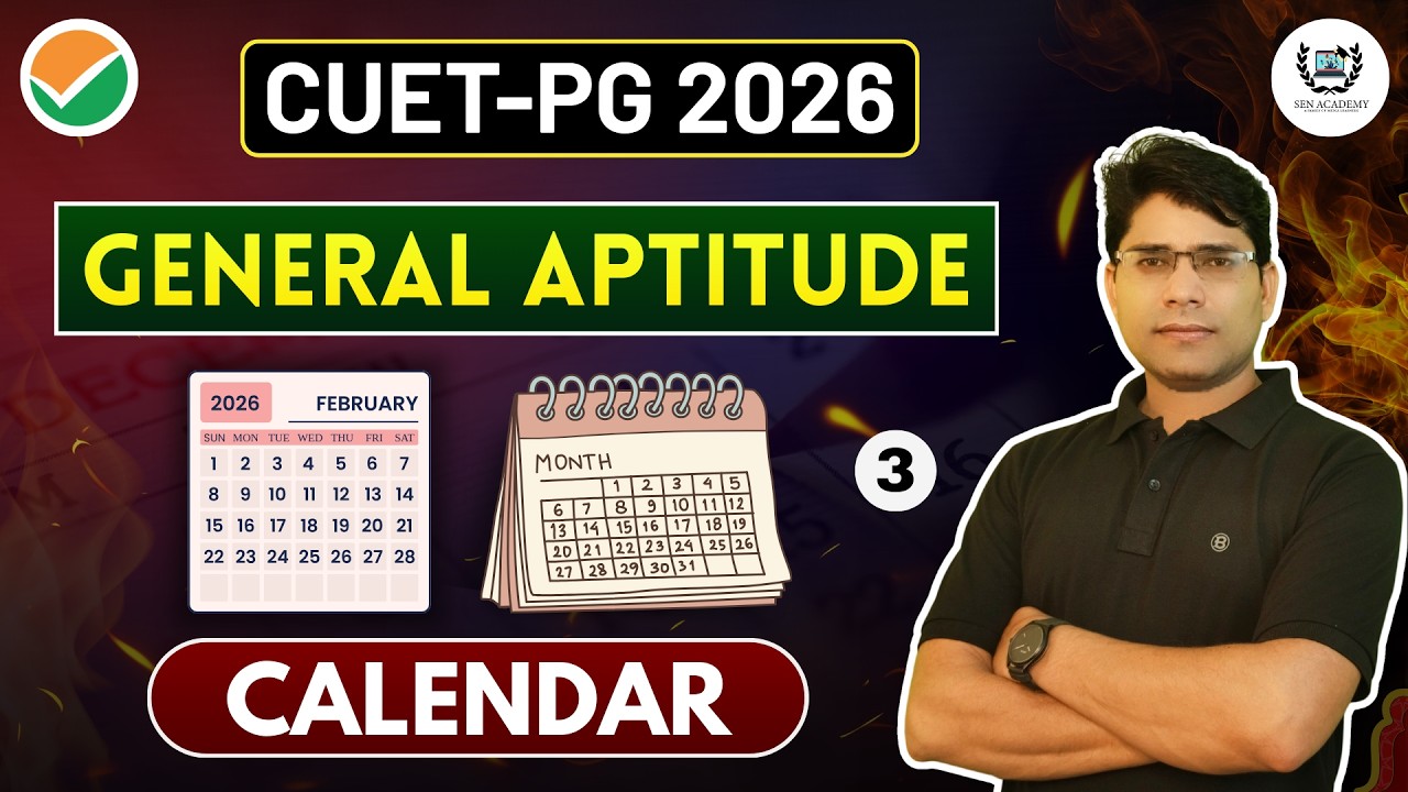 Calendar Reasoning | Basics, Concepts, MCQs & PYQs | CUET PG 2026 | Math & Reasoning