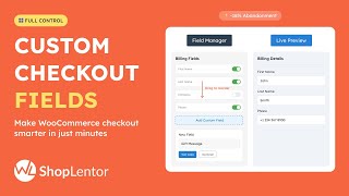 How to Customize WooCommerce Checkout Fields (Easily) | Add Custom Fields | ShopLentor