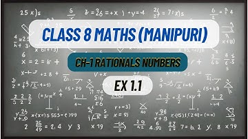 Ex 1.1 | Class 8 Maths | Rational Numbers | Bosem | Complete Solution | Manipuri