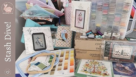 One Year Flosstube Anniversary! Shopping & Stitching are separate hobbies 🤭 My Stash (Part 1)