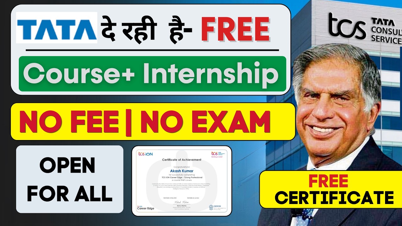 TATA (FREE) COURSES + Internship 2026 | Free Certificate | No Fees No ...