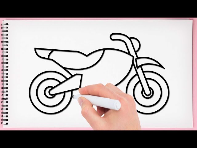 How to Draw Bike Step by Step Learn Drawing a Bike Very Easy and Simple for Kids class=