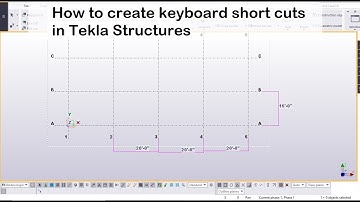 How to create keyboard short cuts in Tekla Structures