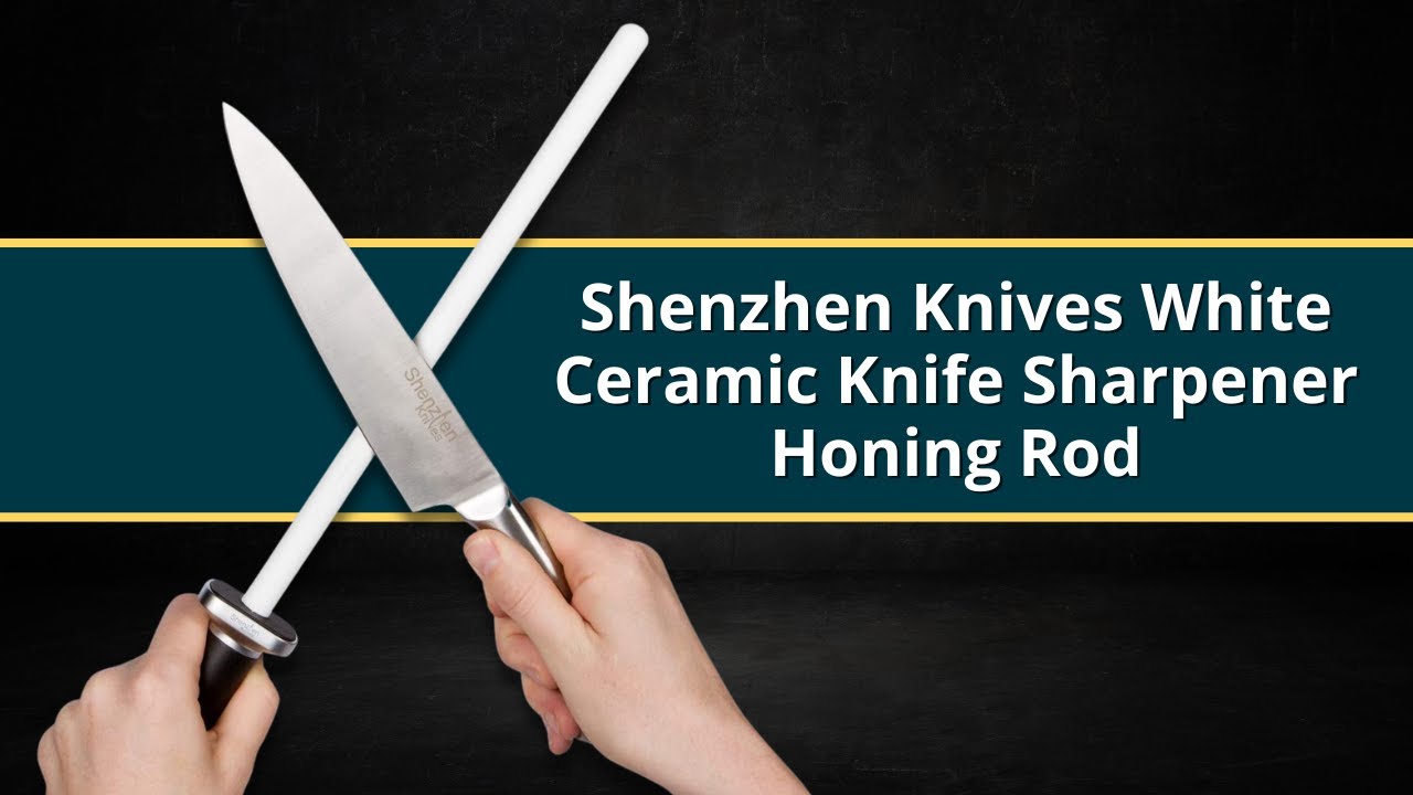 Shenzhen Knives White Ceramic Knife Sharpener Honing Rod 