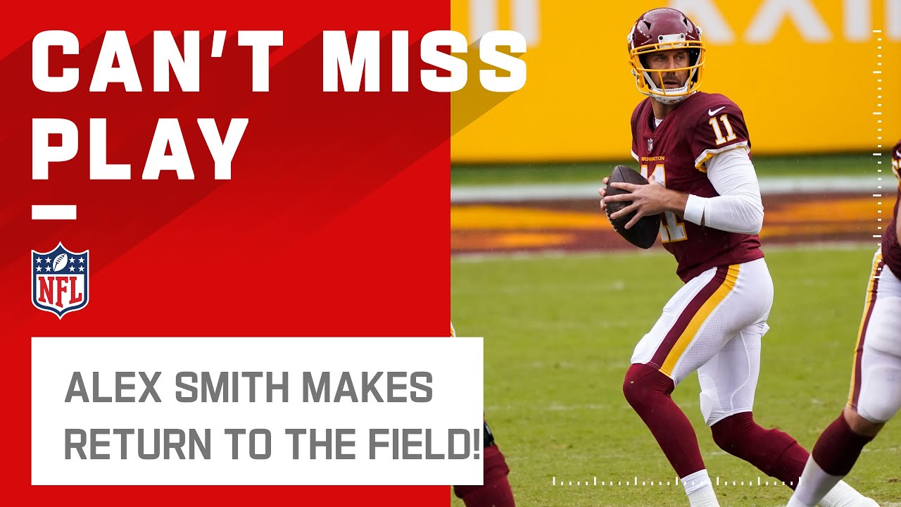 Alex Smith returns to play in NFL on Washington Football Team two ...