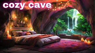 Cozy Cave Waterfall: Gentle Water Sounds for Sleeping, Relaxing, Meditation, Studying, ASMR